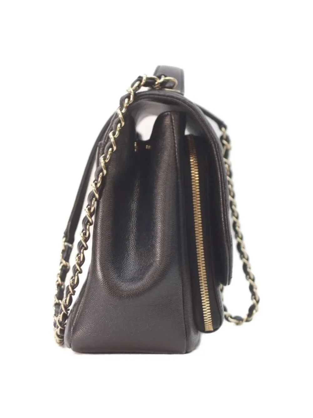 Chanel Black Caviar Gold Business Affinity 2-Way